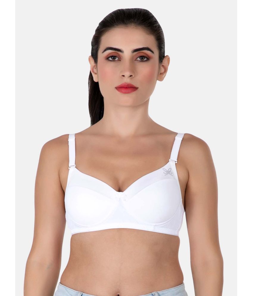     			LACYLUXE Nylon Lightly Padded Women's T-Shirt Bra ( White )