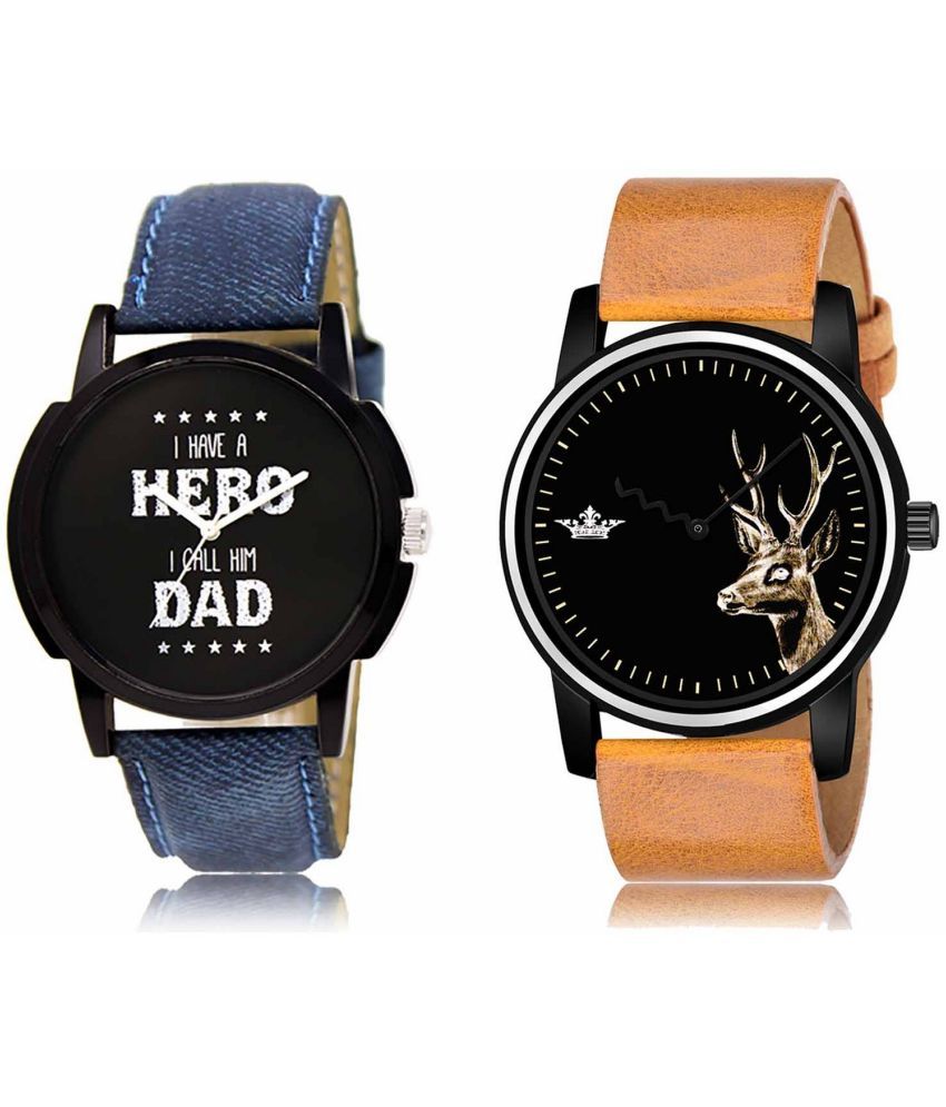     			Lorem - Analog Watch Watches Combo For Men and Boys ( Pack of 2 )