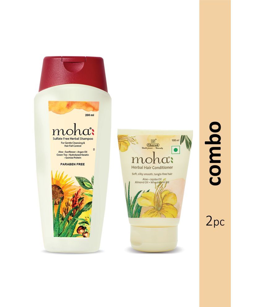     			MOHA SULFATE FREE HERBAL SHAMPOO 200 ml + MOHA HERBAL HAIR CONDITIONER 100 ml]