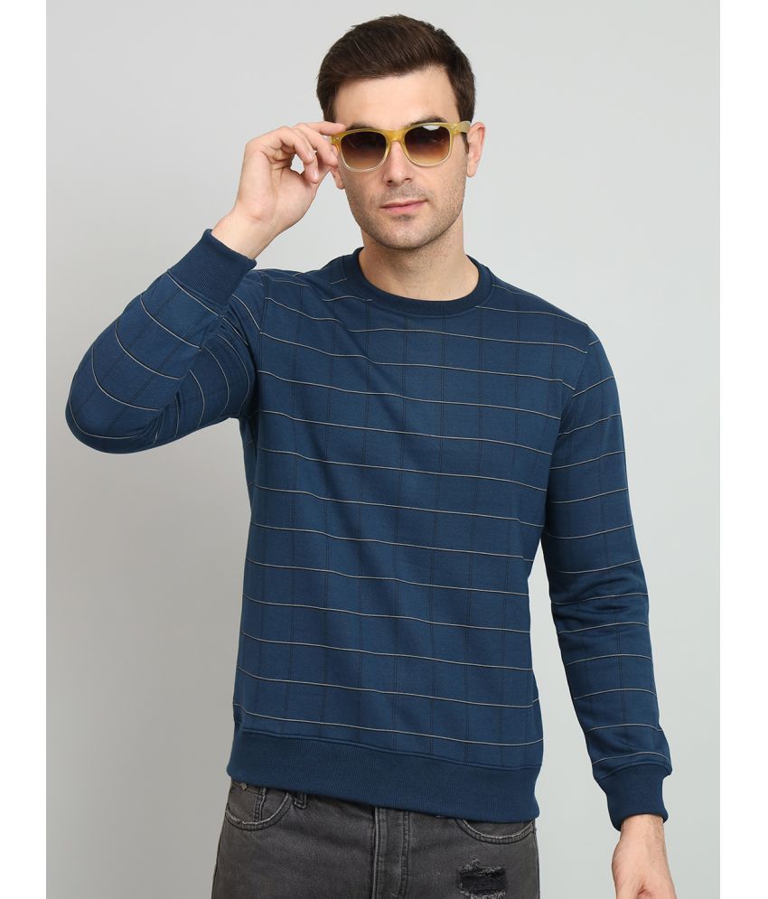     			OGEN Cotton Blend Round Neck Men's Sweatshirt - Blue ( Pack of 1 )