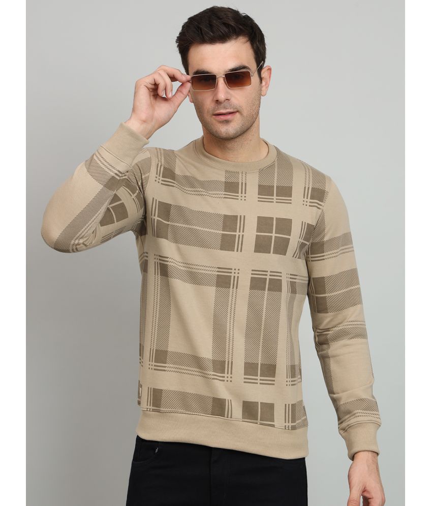     			OGEN Cotton Blend Round Neck Men's Sweatshirt - Beige ( Pack of 1 )