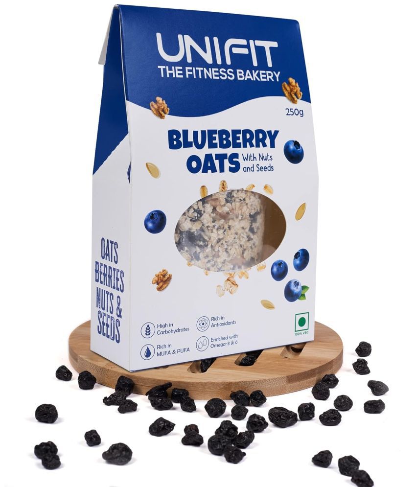     			UNIFIT Delicious Blueberry Oats Healthy Breakfast Oats 250 gm