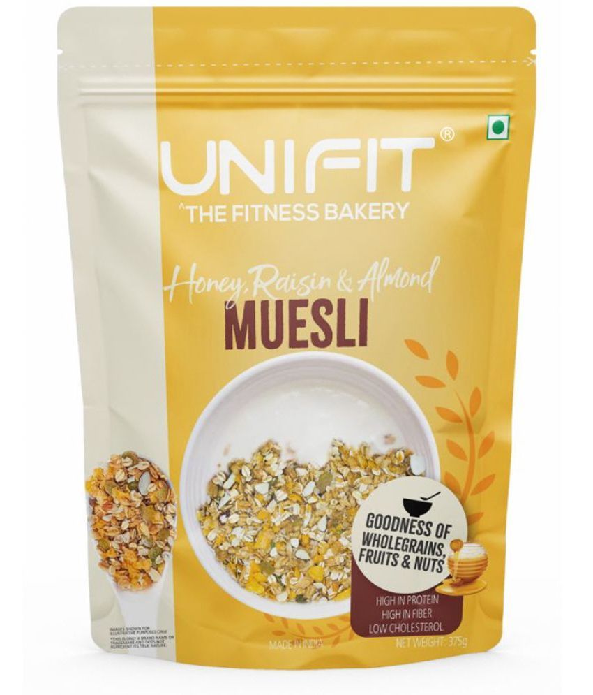     			UNIFIT Healthy & Delicious Breakfast Cereal Honey Raisin Almond Muesli 375 gm