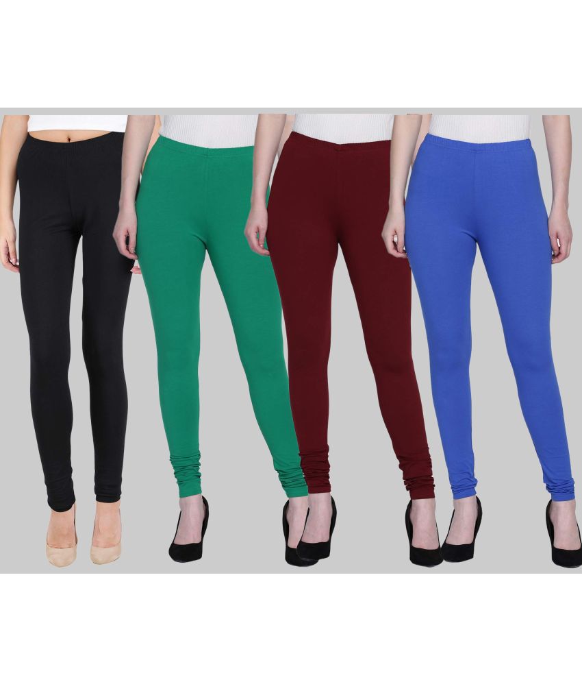     			FnMe - Multicolor Lycra Women's Leggings ( Pack of 4 )