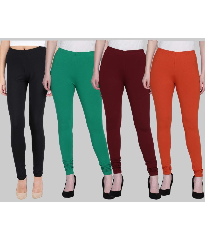     			FnMe - Multicolor Lycra Women's Leggings ( Pack of 4 )