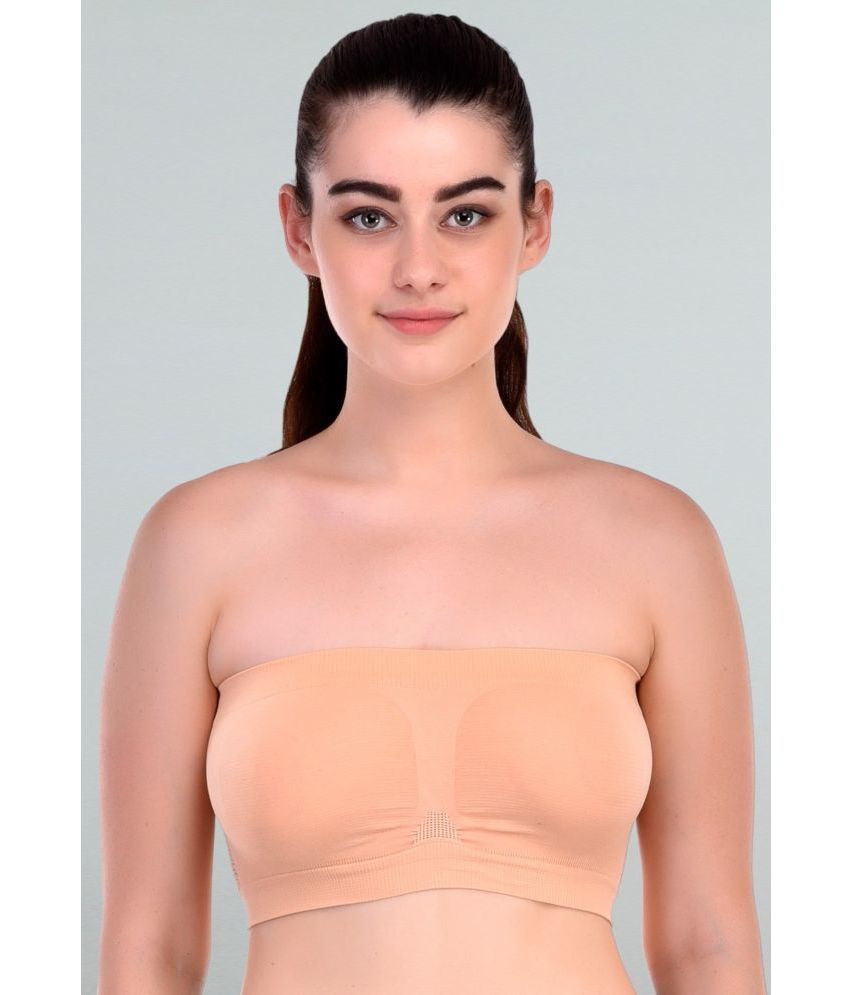     			Lady Nice - Peach Cotton Lightly Padded Women's Tube Bra ( Pack of 1 )