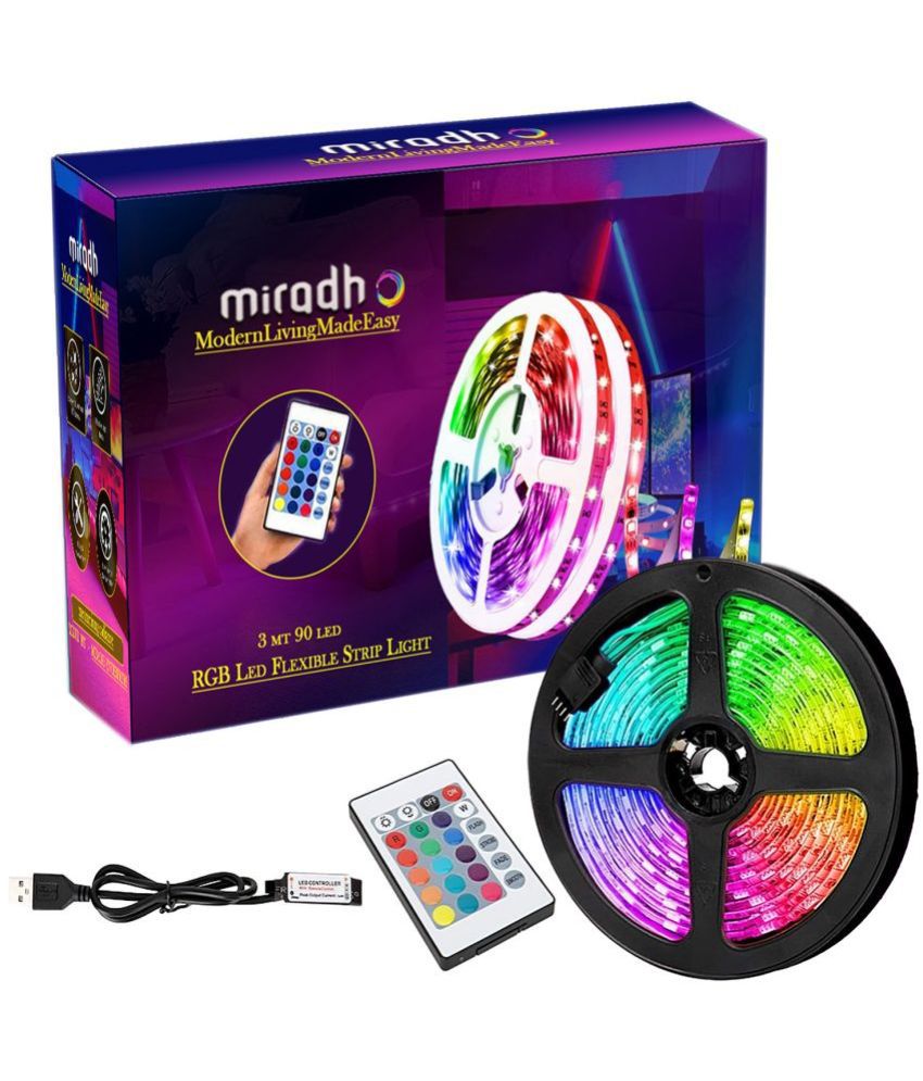     			MIRADH - Multicolor 3Mtr LED Strip ( Pack of 1 )