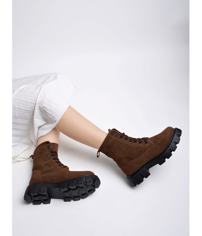     			Shoetopia - Brown Women's Ankle Length Boots
