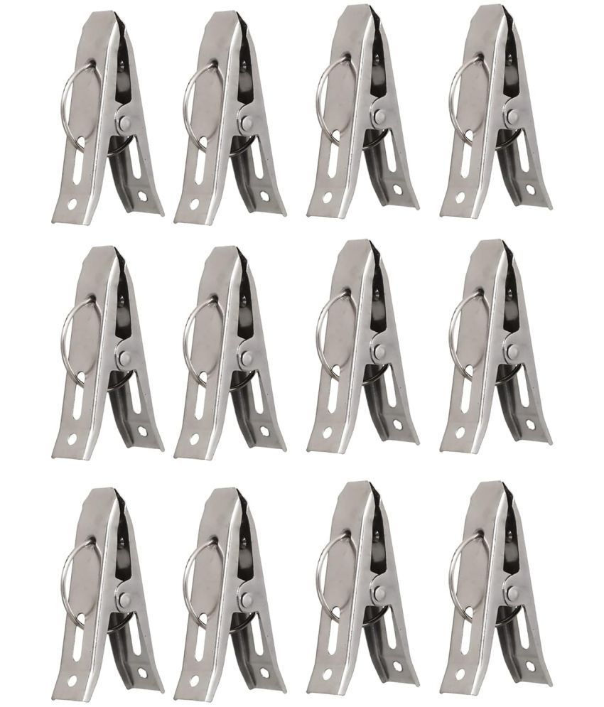     			THRIFTKART - Stainless Steel Clips Clothes Pegs Multipurpose for Drying (Set of 12 Pc)