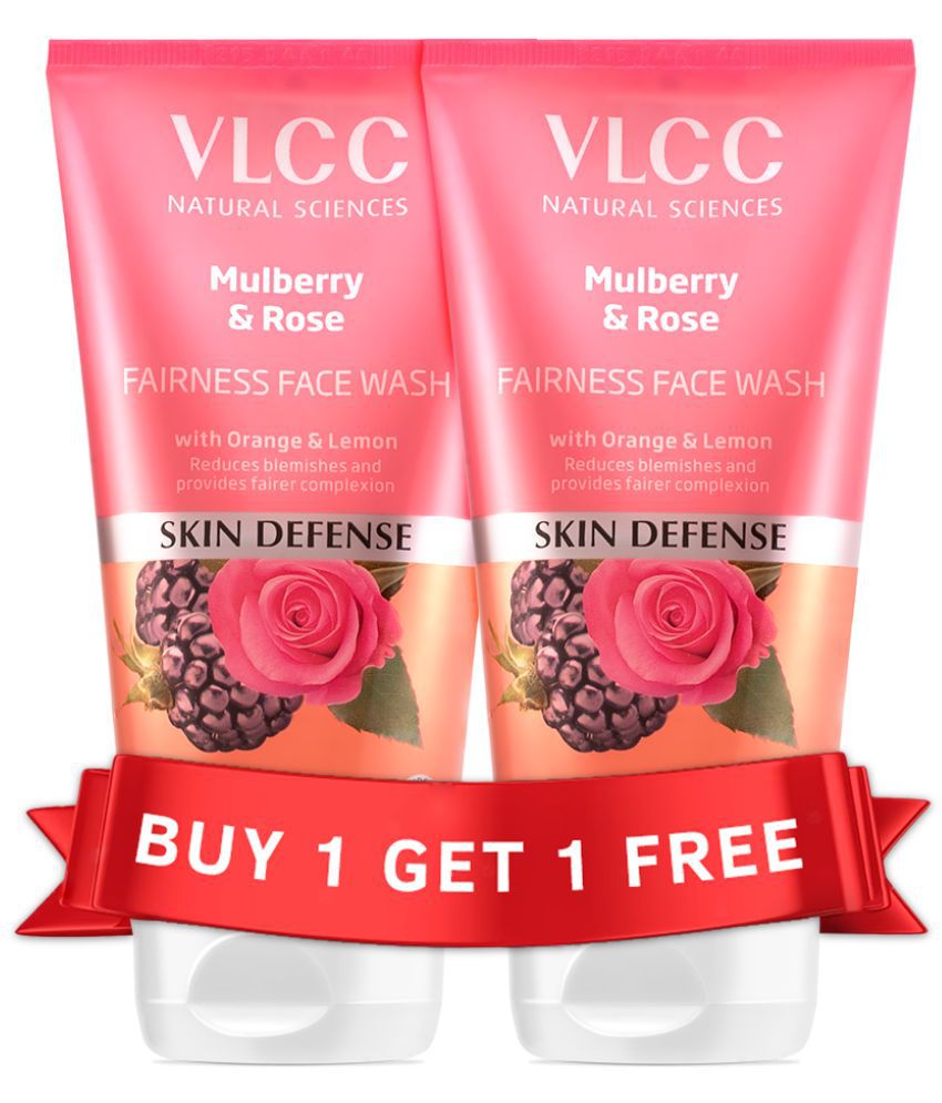     			VLCC Mulberry & Rose Facewash, 300 ml, Buy One Get One (Pack of 2)