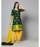 shree jeenmata collection Unstitched Cotton Printed Dress Material - Green ( Pack of 1 )