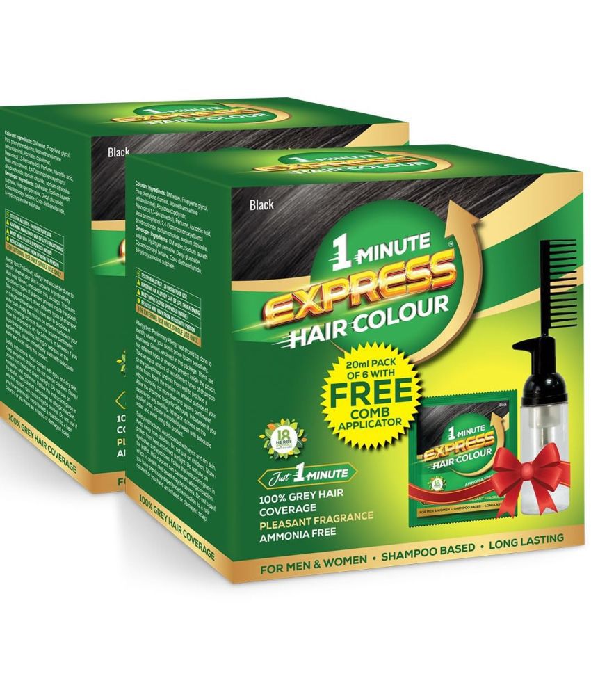     			1Minute Express Hair Colour Shampoo, 20ml (6 Per Box) with Free Comb Applicator (Boxes of 2)