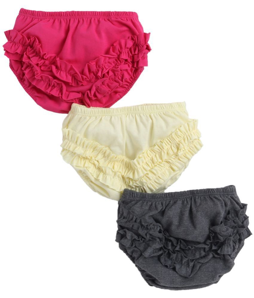     			BABY ELI Premium cotton   breathable  fancy frill panties for baby girl -Pack of 3(Assorted colours )NNXBEU25A-S-MD