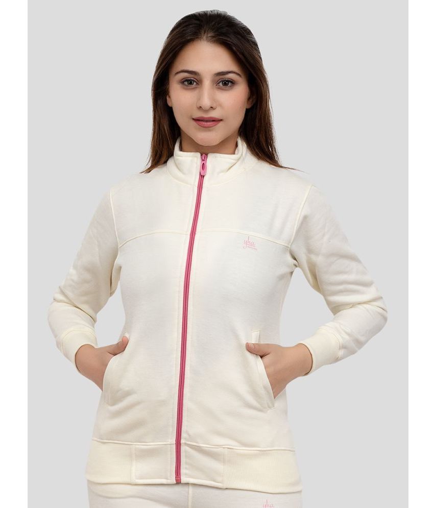     			YHA Fleece Women's Zippered Sweatshirt ( Off White )