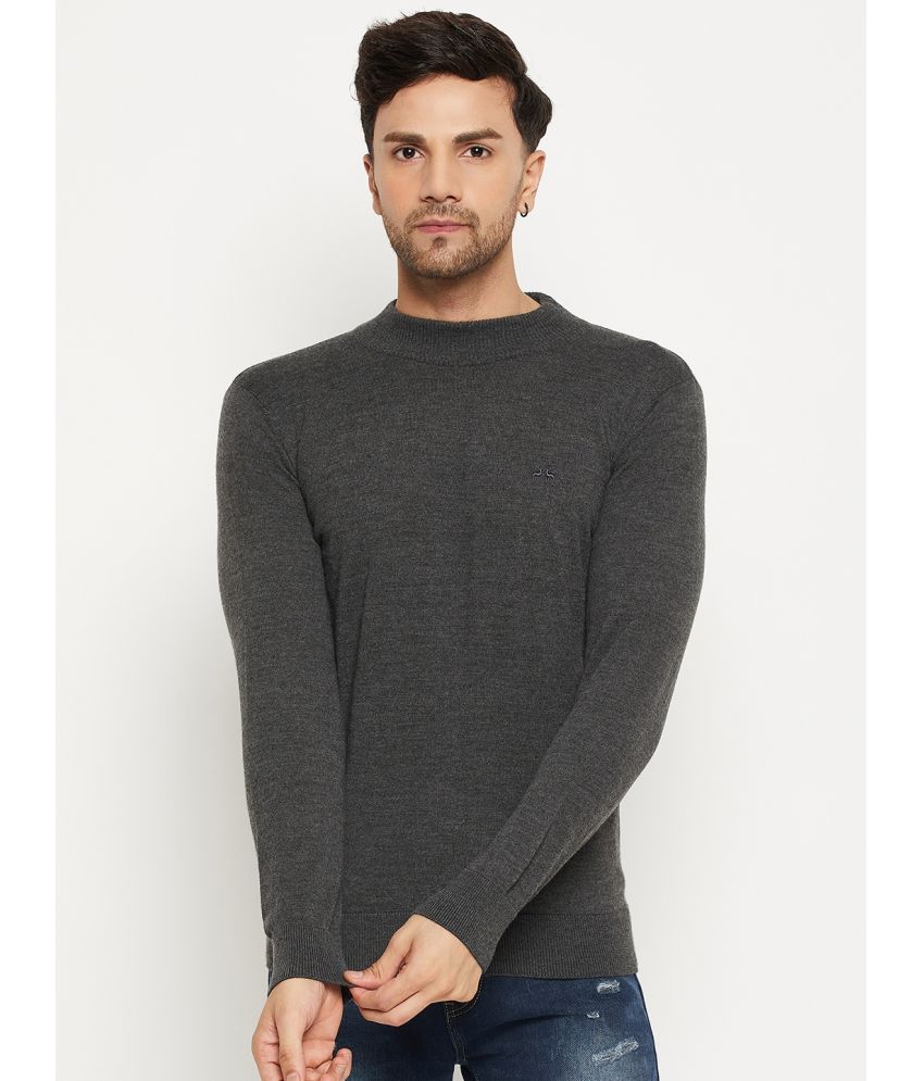     			98 Degree North Woollen Blend Round Neck Men's Full Sleeves Pullover Sweater - Grey ( Pack of 1 )