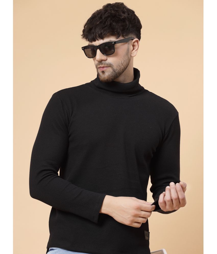     			Rigo Cotton Regular Fit Solid Full Sleeves Men's T-Shirt - Black ( Pack of 1 )