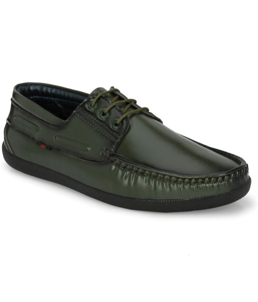     			ShoeRise Men Boat Shoes - Green Men's Boat Shoes