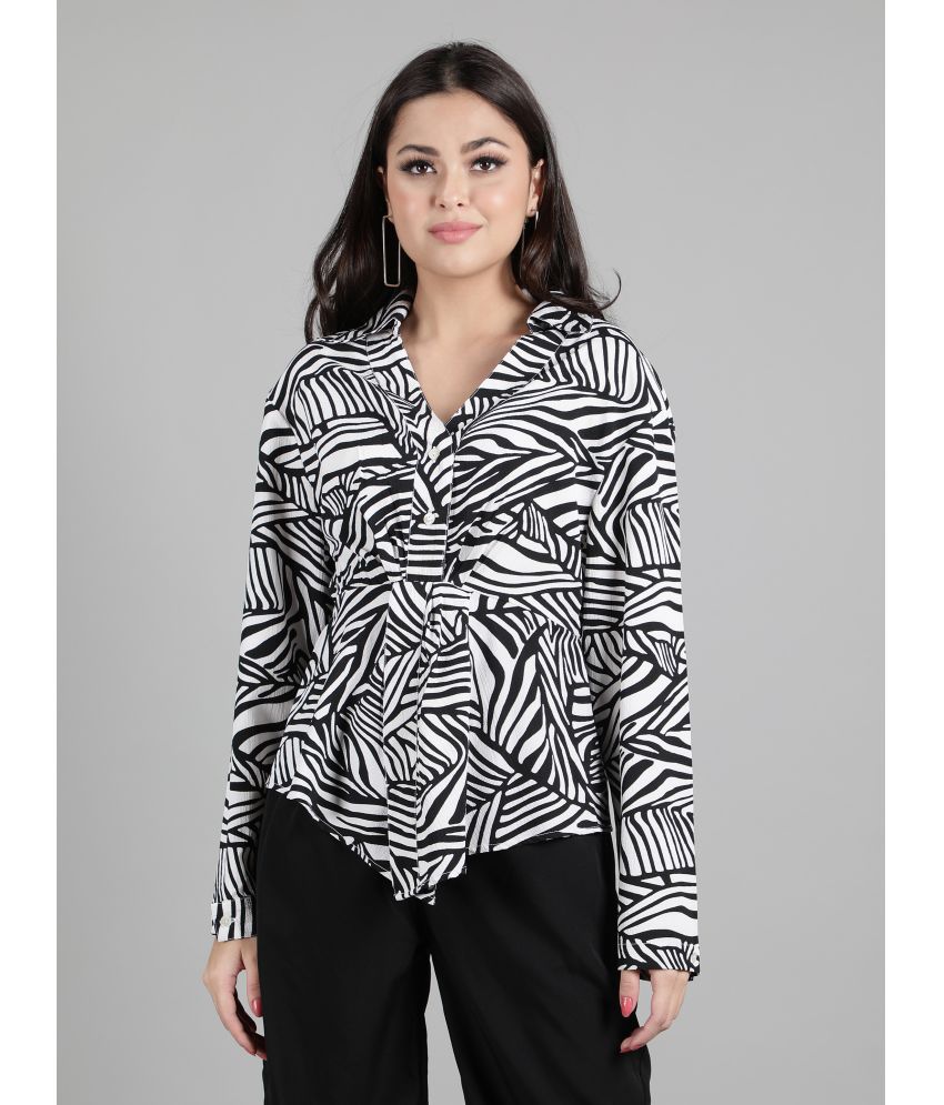     			DRAPE AND DAZZLE - Black Polyester Women's Shirt Style Top ( Pack of 1 )