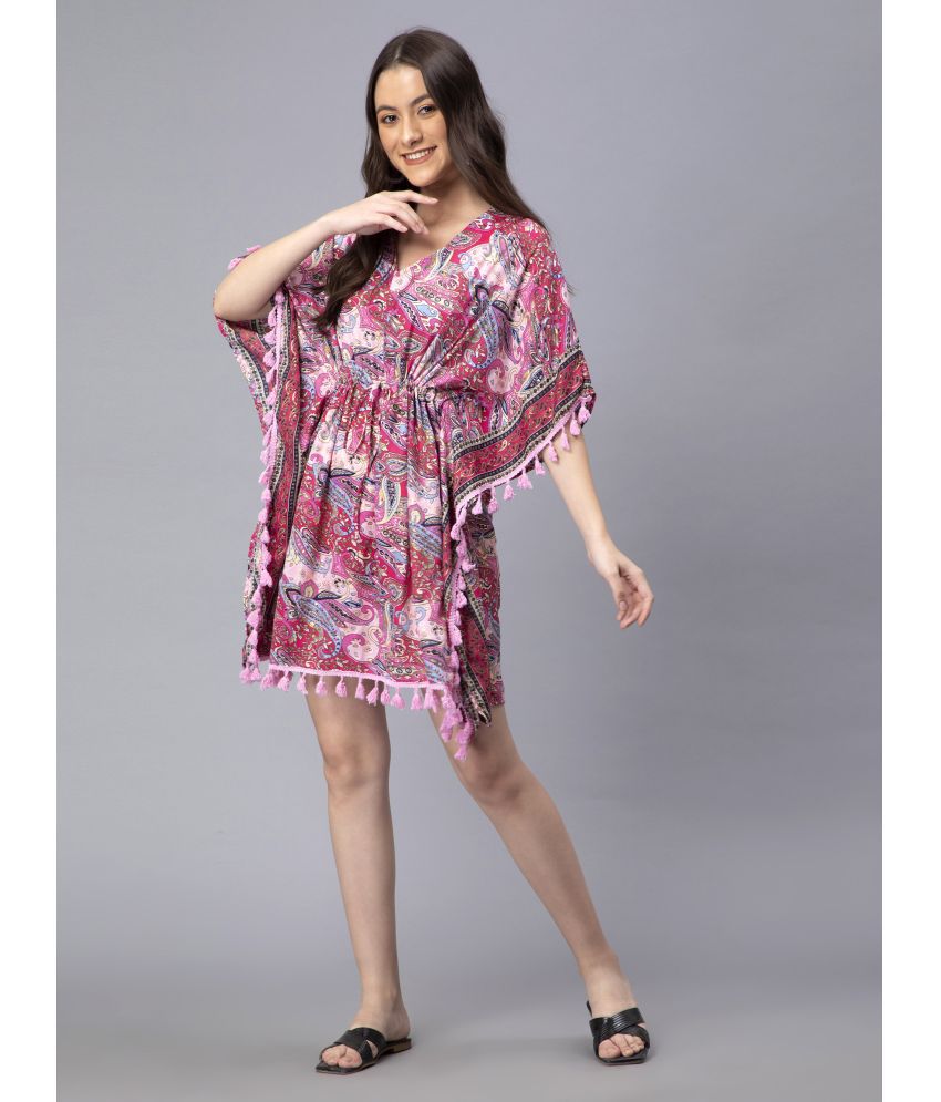     			DRAPE AND DAZZLE - Pink Polyester Women's Kaftan ( Pack of 1 )