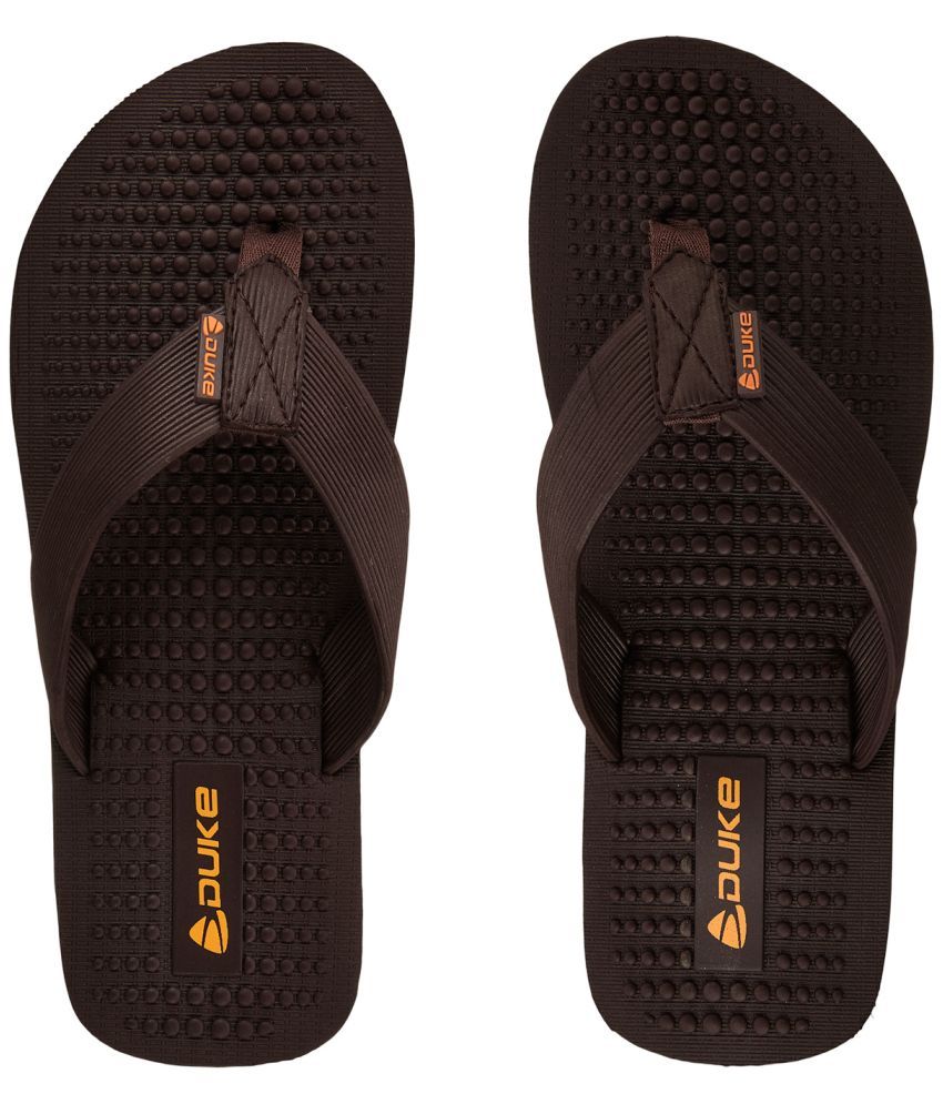     			Duke - Brown Men's Thong Flip Flop