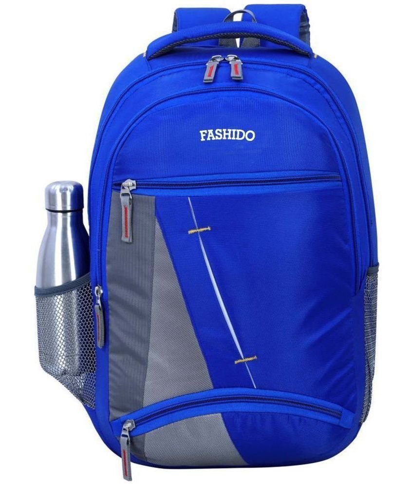     			FASHIDOFASHION - Light Blue Polyester Backpack ( 35 Ltrs )