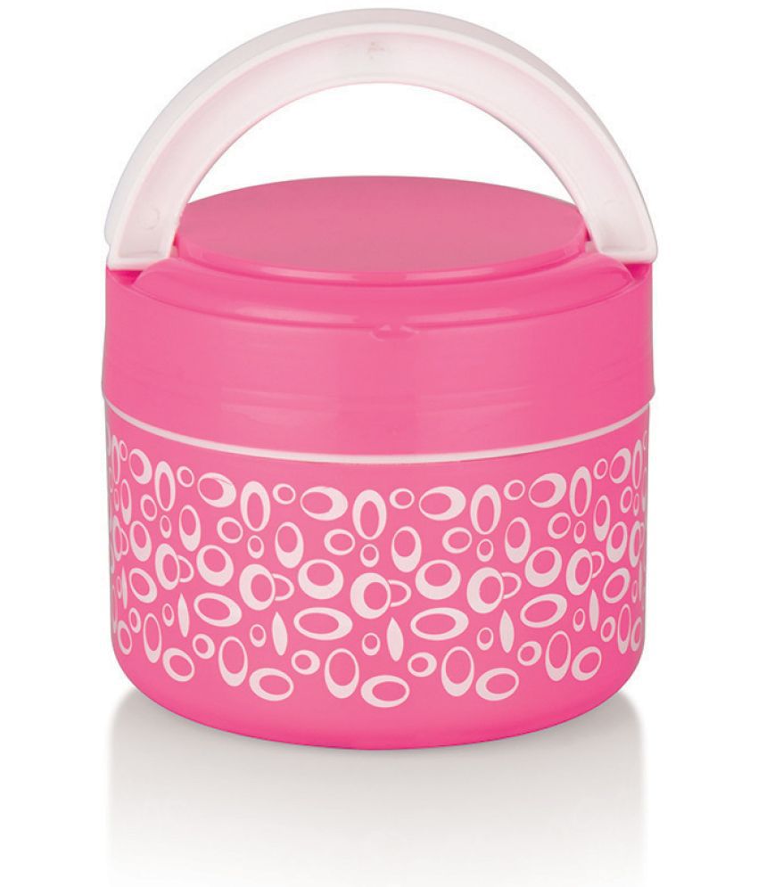     			HOMETALES Stainless Steel Double Walled Insulated Lunch Box 550ml & 170ml, Pink, (2U)