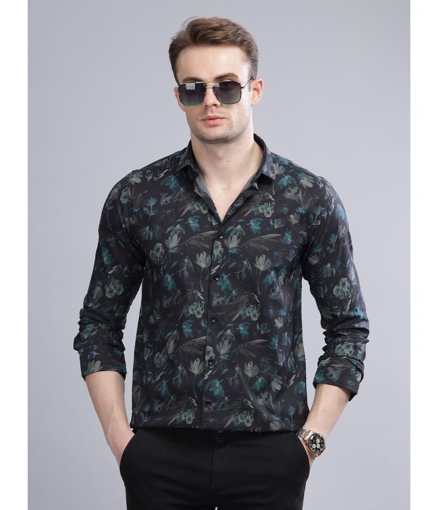     			Paul Street Polyester Slim Fit Printed Full Sleeves Men's Casual Shirt - Charcoal ( Pack of 1 )
