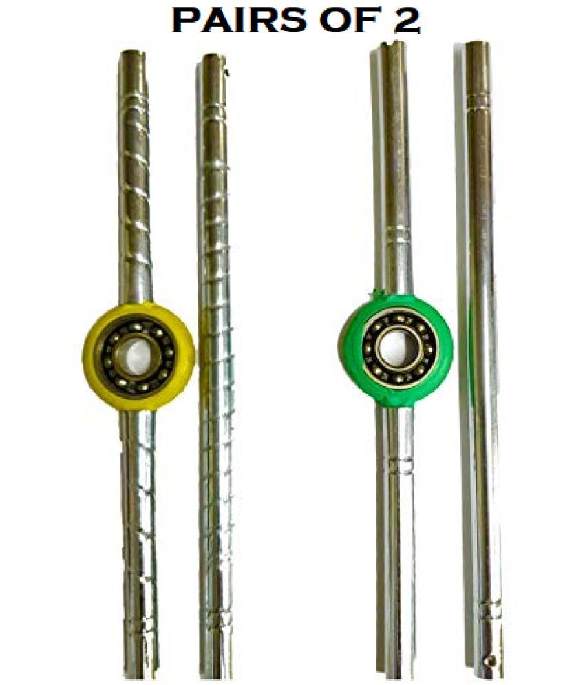     			sakimo Stainless Steel Bearing Dandiya Sticks (Rotating Dandiya) for Dance Garba Sticks for Navratri Celebration 14 Inches Medium Size (Pack of 2 Pairs).