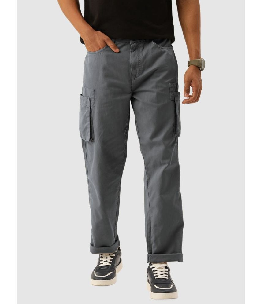     			Bene Kleed Loose Flat Men's Cargos - Light Grey ( Pack of 1 )