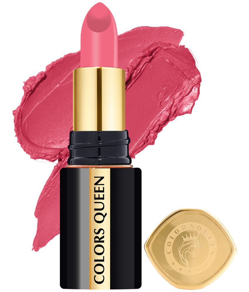     			Colors Queen Luxury Matte Non Transfer Highly Pigmented Lipstick 4g, Brink of Pink (Shade - 09)