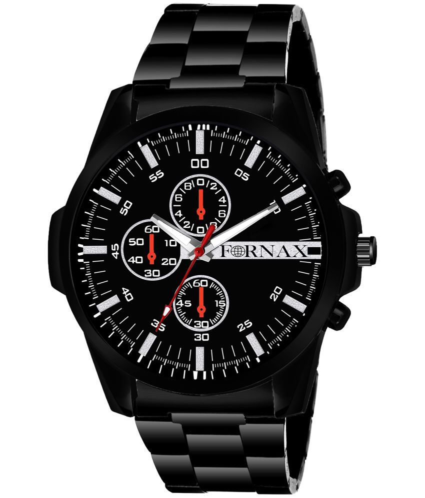     			FORNAX - Black Stainless Steel Analog Men's Watch