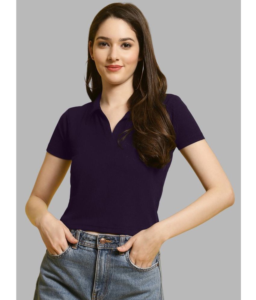     			Fabflee - Purple Polyester Women's Regular Top ( Pack of 1 )