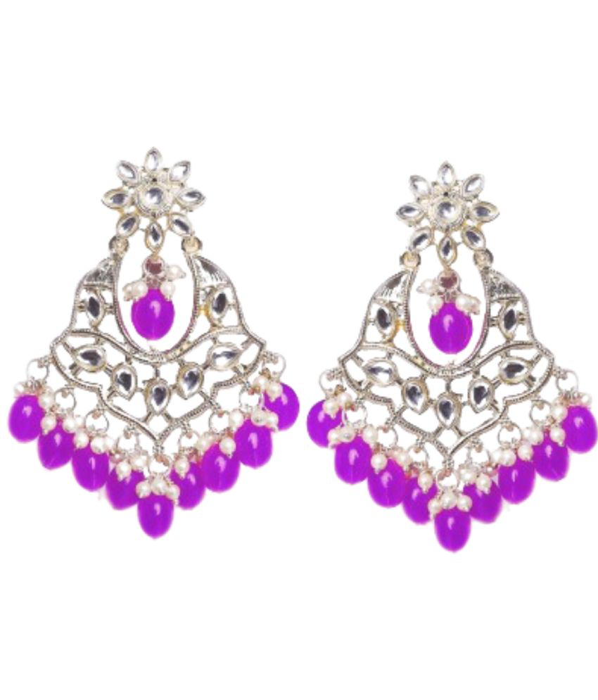     			Jiyanshi fashion - Light Purple Danglers Earrings ( Pack of 1 )