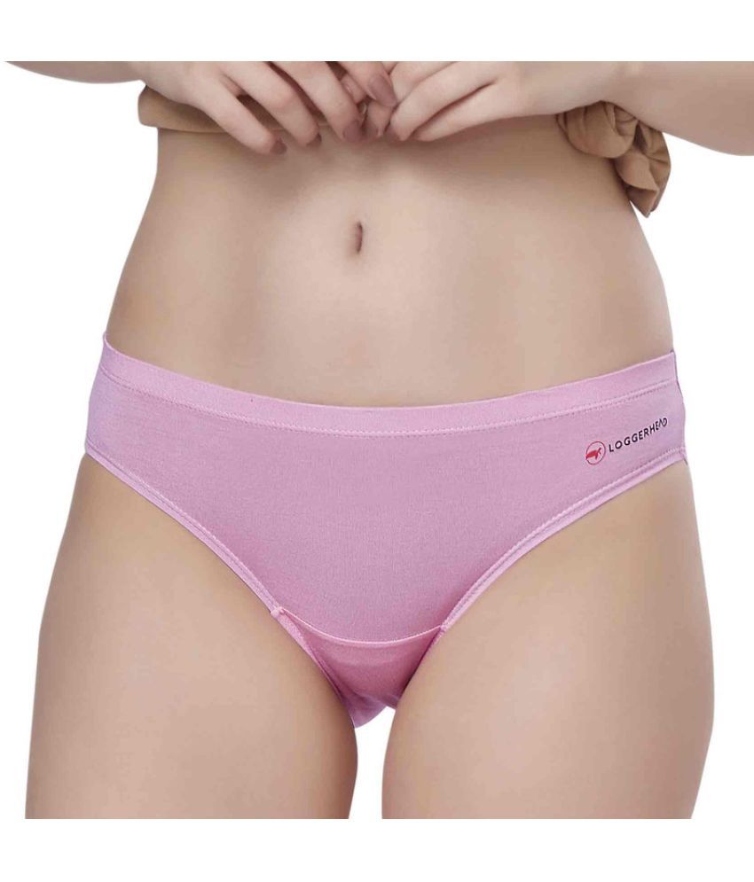     			LOGGERHEAD - Pink Modal Solid Women's Bikini ( Pack of 1 )
