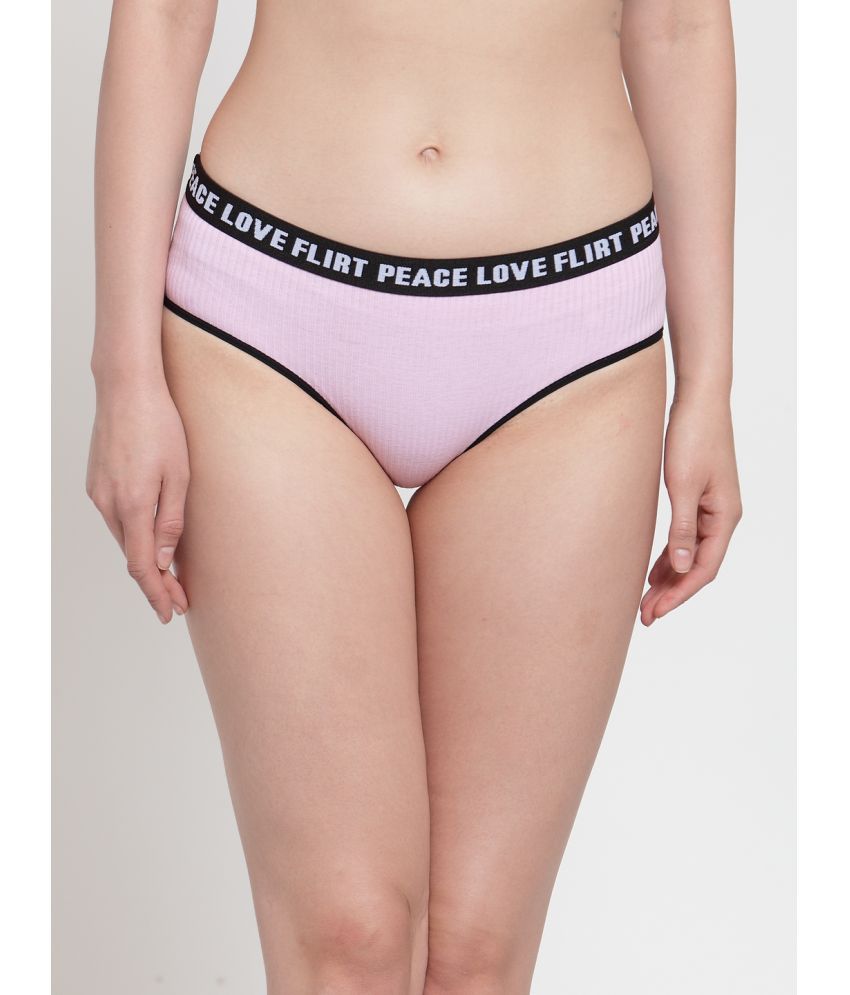     			PrettyCat - Pink Cotton Printed Women's Bikini ( Pack of 1 )