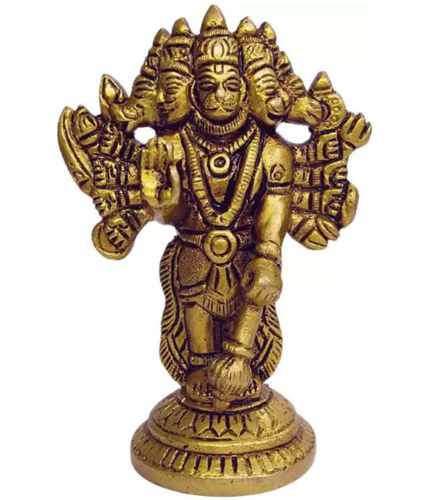    			Shreeyaash - Brass Punchmukhi hanuman Idol ( 10 cm )