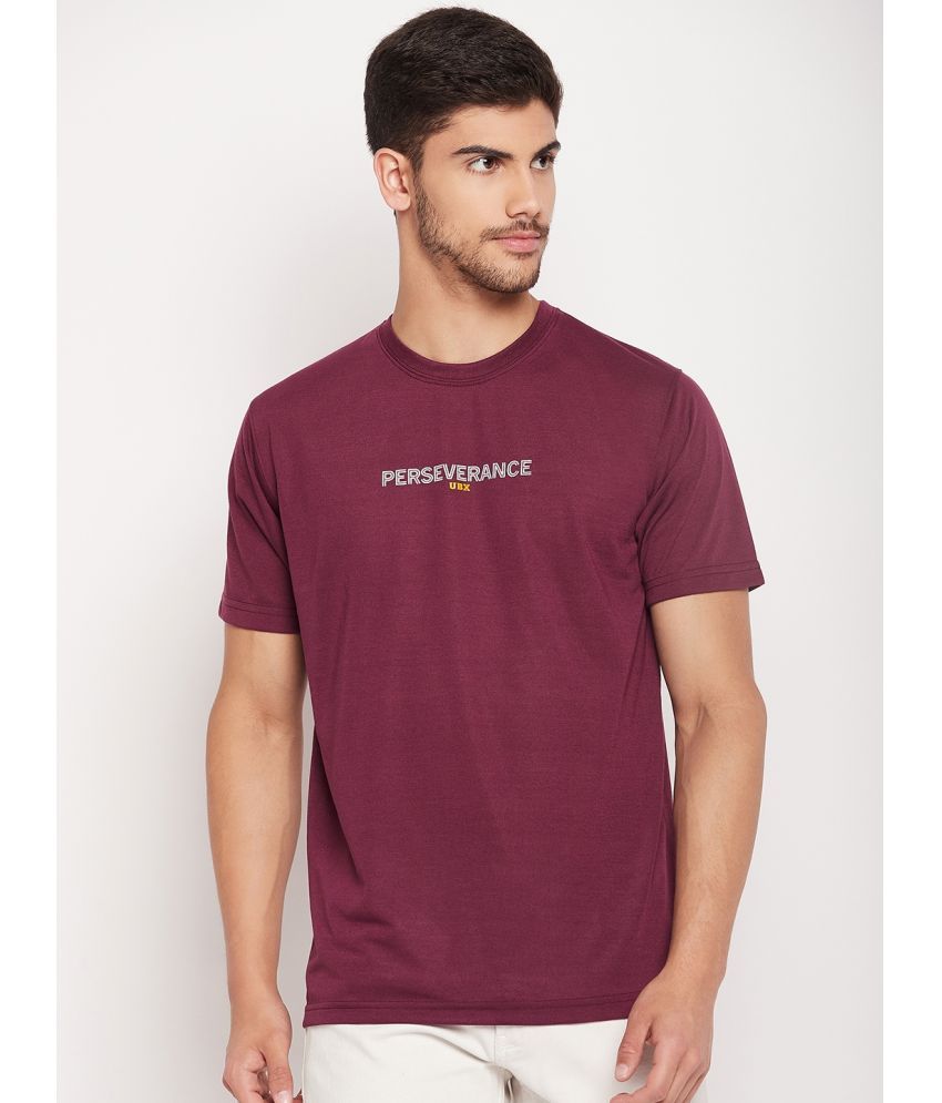     			UBX Pack of 1 Cotton Regular Fit Men's T-Shirt ( Wine )