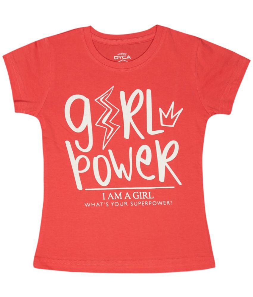     			DYCA - Coral Cotton Girls T-Shirt ( Pack of 1 )