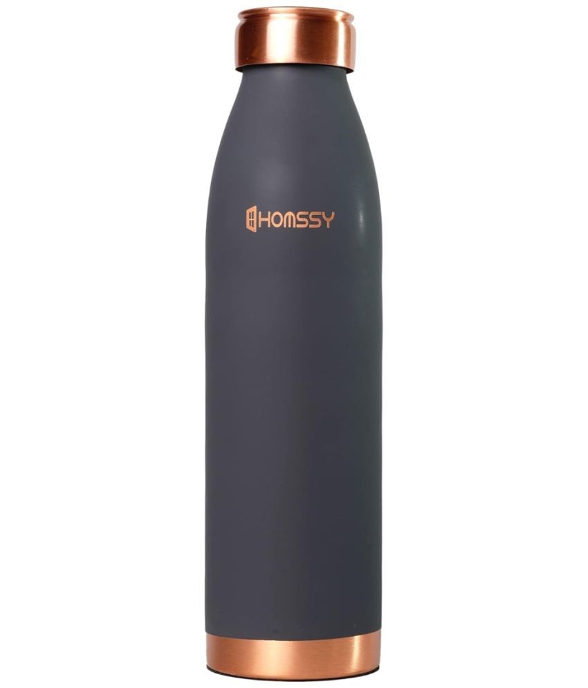     			HOMSSY Grey Water Bottle 900 mL ( Set of 1 )