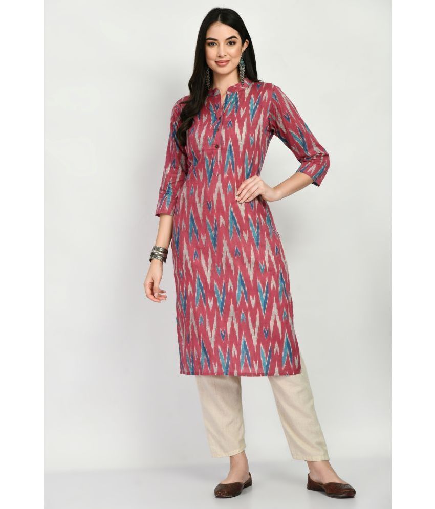     			MAURYA Cotton Printed Straight Women's Kurti - Multicolor ( Pack of 1 )