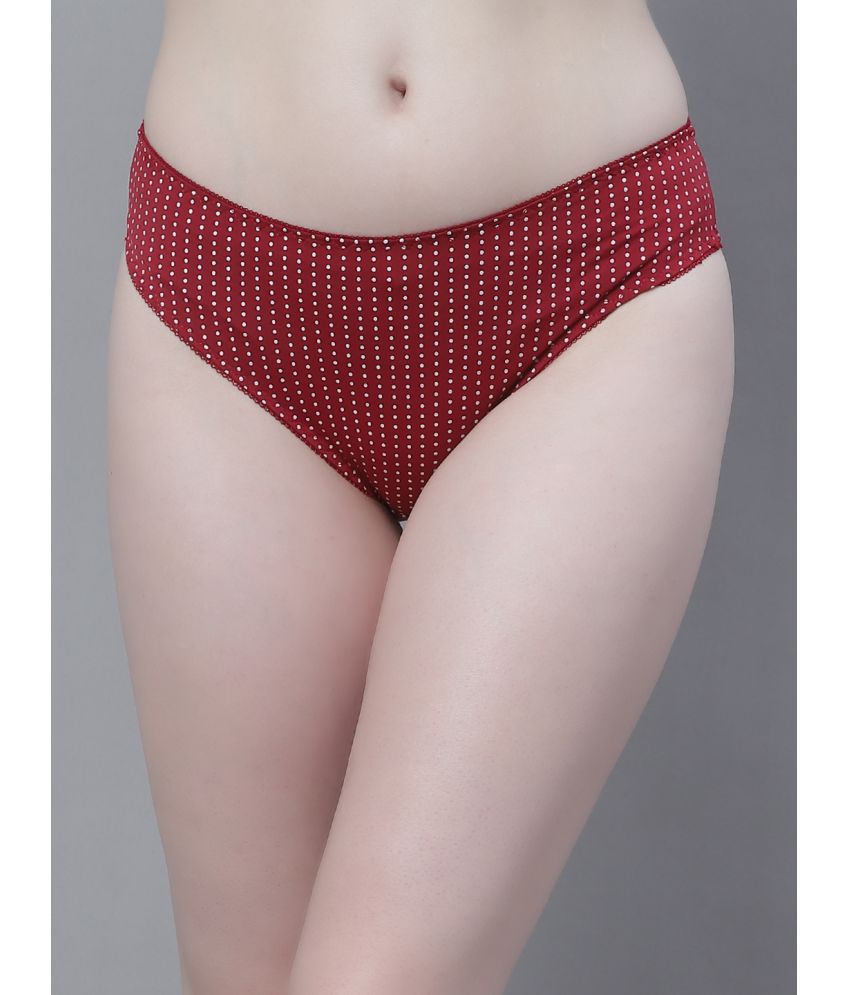     			PrettyCat - Red Polyester Printed Women's Bikini ( Pack of 1 )