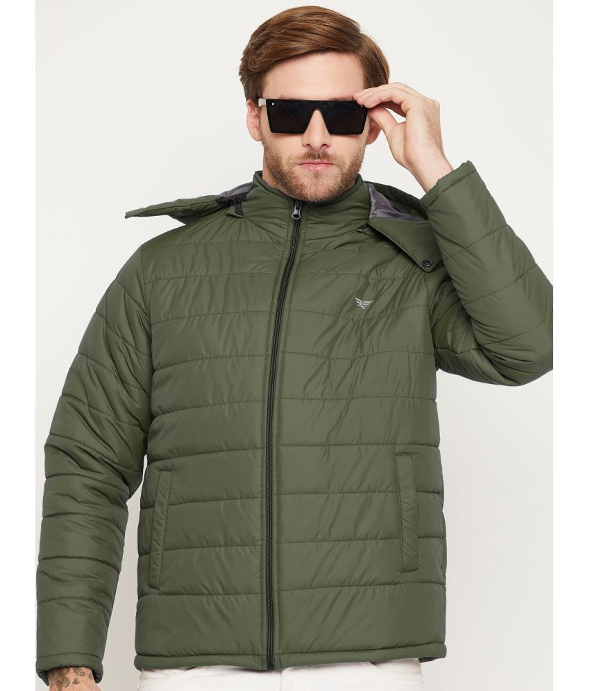     			Riss Polyester Men's Quilted & Bomber Jacket - Olive ( Pack of 1 )