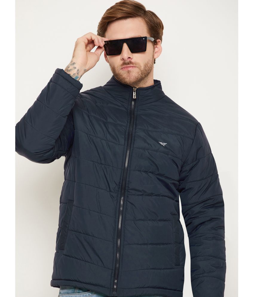     			Riss Polyester Men's Quilted & Bomber Jacket - Navy Blue ( Pack of 1 )