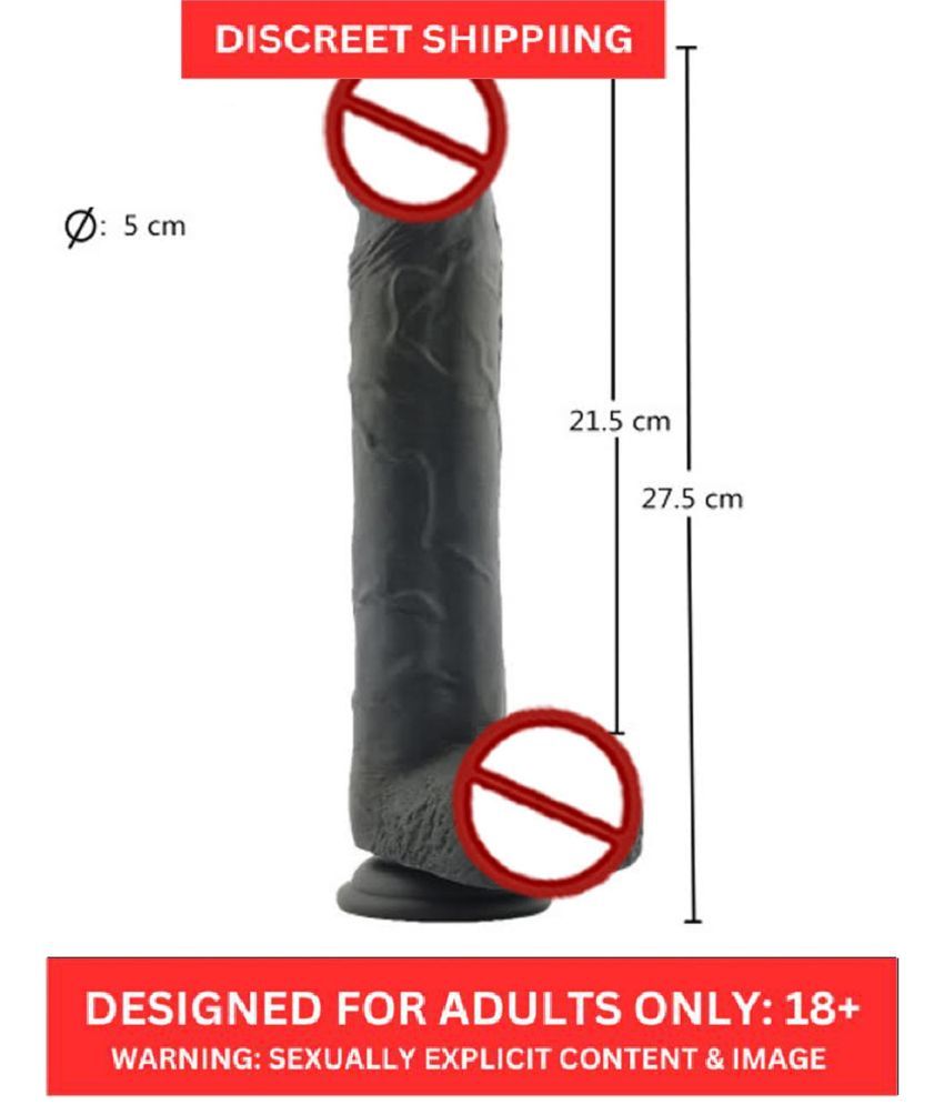     			Super Premium Quality Suction Base 10 Inch Black Monster Dildo For Women By Knightriders