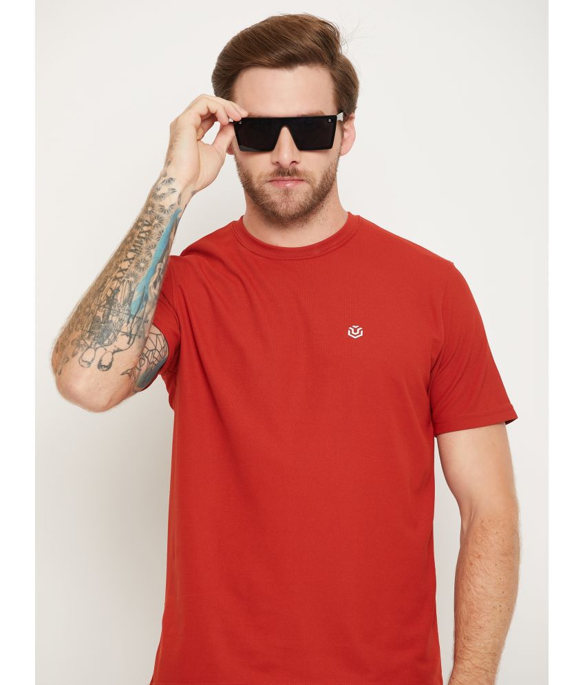     			UNIBERRY Cotton Blend Regular Fit Solid Half Sleeves Men's T-Shirt - Orange ( Pack of 1 )
