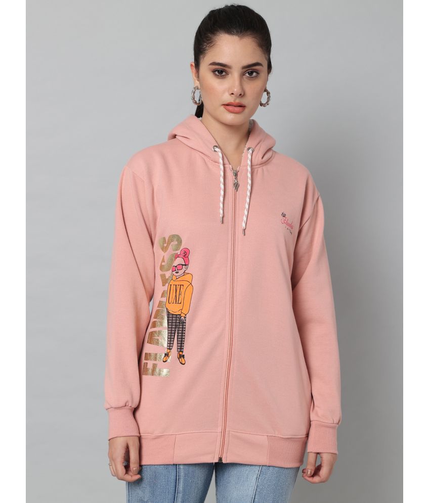     			eWools.in Cotton Blend Women's Hooded Sweatshirt ( Pink )