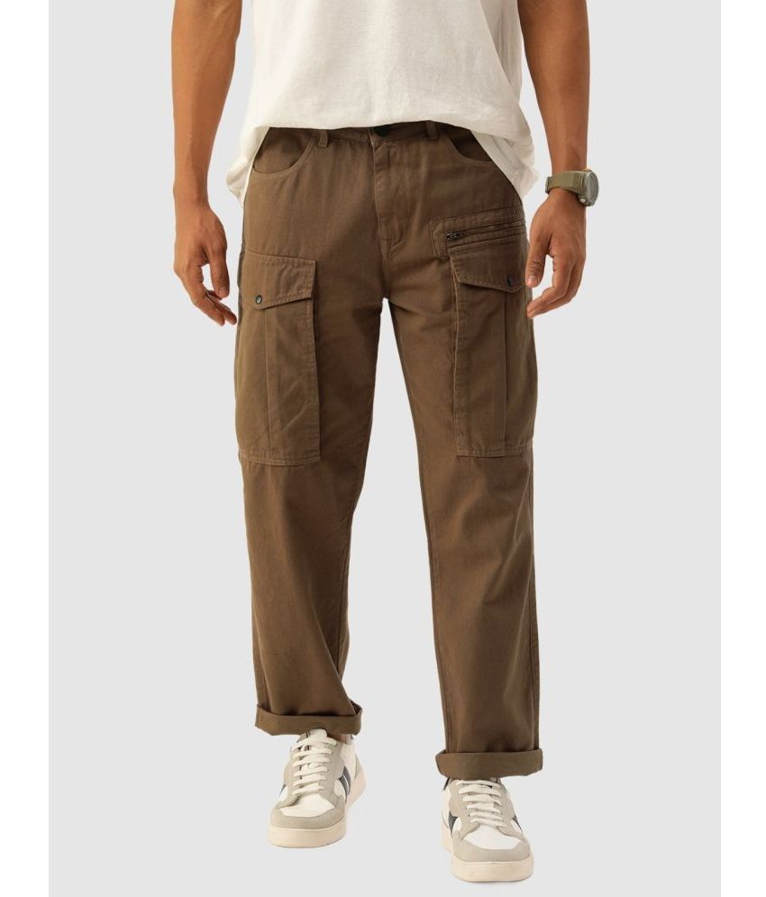     			Bene Kleed Loose Flat Men's Cargos - Brown ( Pack of 1 )