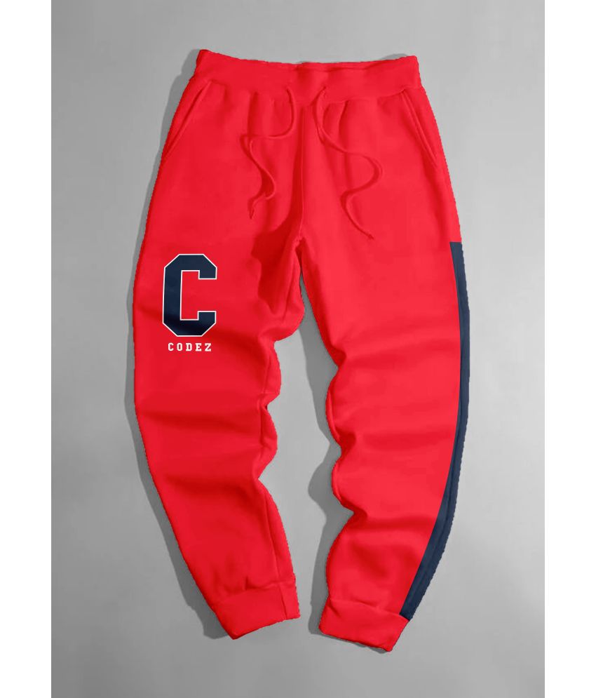     			CODEZ - Red Fleece Boys Trackpant ( Pack of 1 )