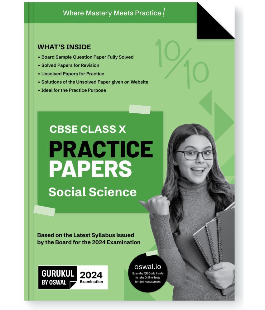     			Gurukul Social Science Practice Papers for CBSE Class 10 Board Exam 2024 : Fully Solved New SQP Pattern March 2023, Sample Papers, Unsolved Papers, La