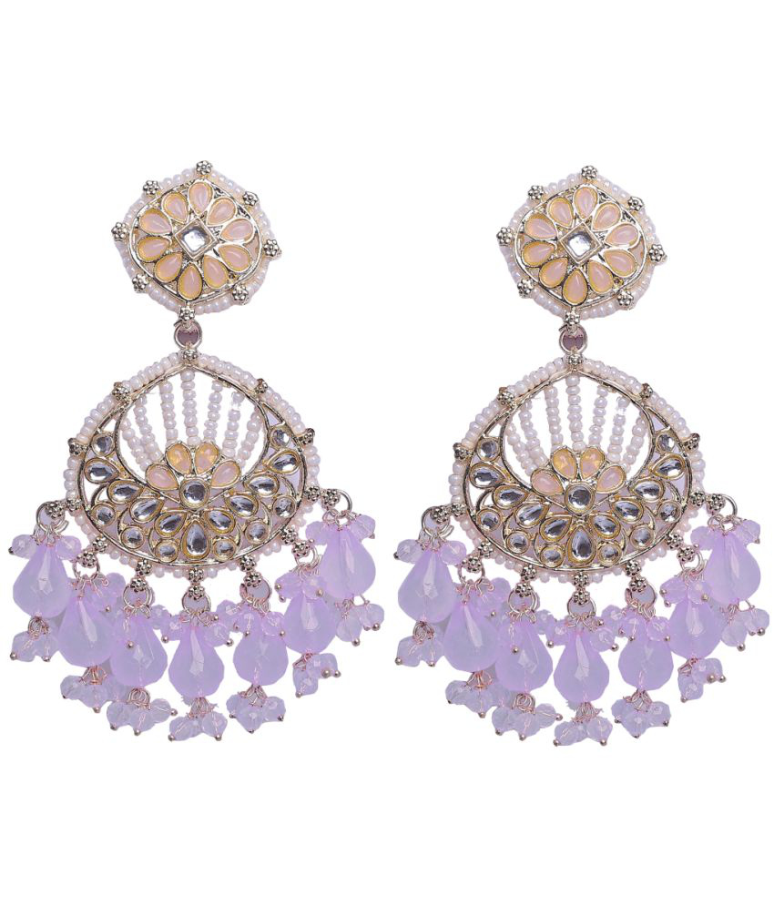     			Jiyanshi fashion Light Purple Danglers Earrings ( Pack of 1 )